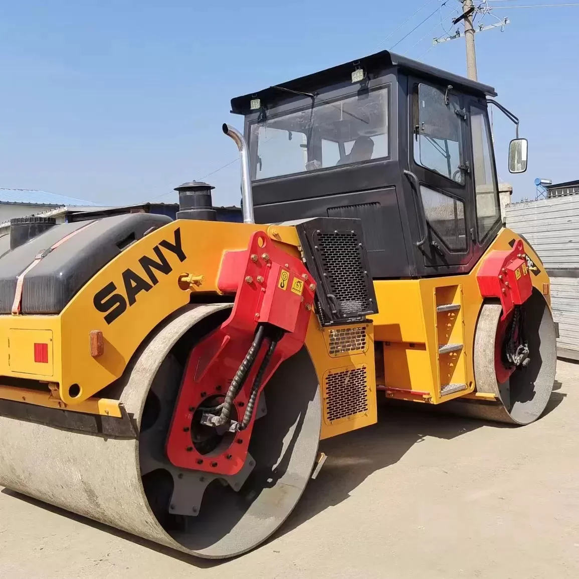 օգտագործված sany double drum road roller yzc13c road bulding mchinery