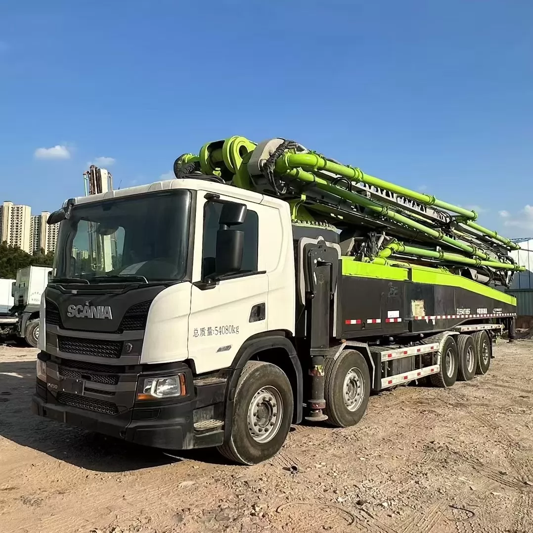 որակի 2021 zoomlion boom pump truck- հեծյալ բետոնե պոմպ մեքենա 67 մ scania շասսիի վրա