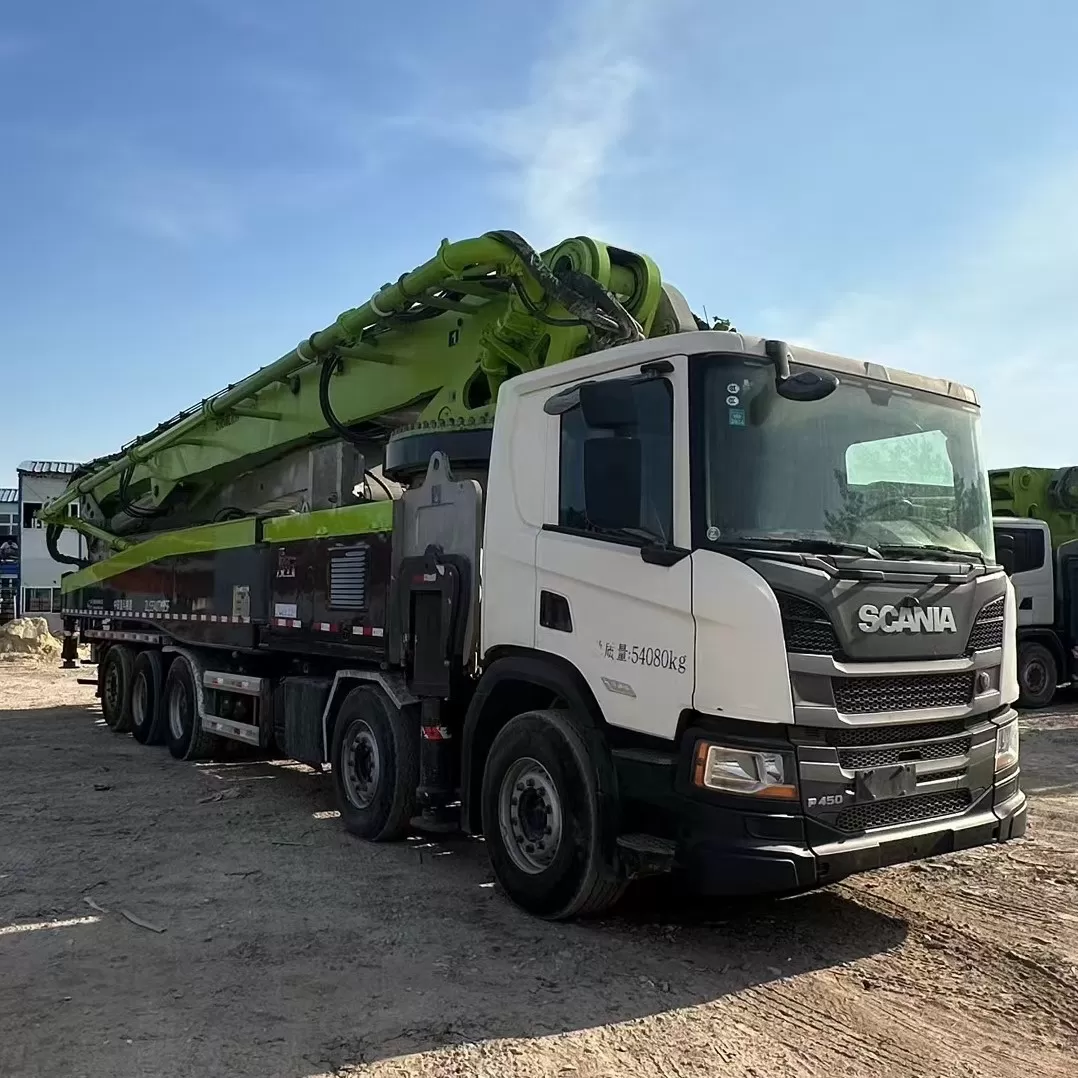 որակի 2021 zoomlion boom pump truck- հեծյալ բետոնե պոմպ մեքենա 67 մ scania շասսիի վրա