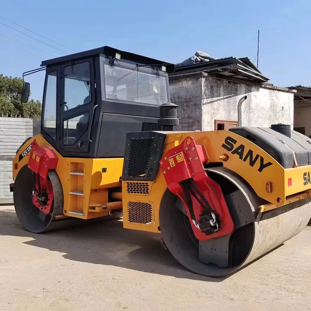 օգտագործված sany double drum road roller yzc13c road bulding mchinery